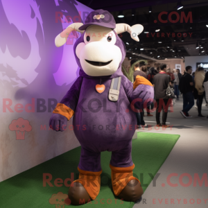 Purple Cow mascot costume...