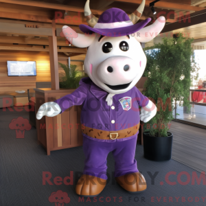 Purple Cow mascot costume...