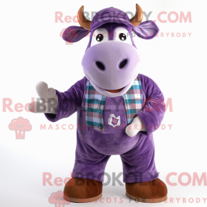 Purple Cow mascot costume...