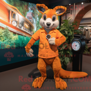 Orange Kangaroo mascot...