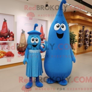 Blue Pepper maskot kostume...