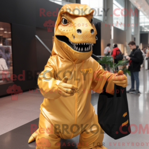 Gold Allosaurus mascot...