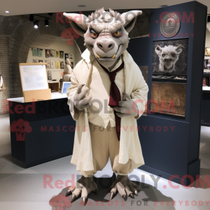 Beige Gargoyle mascot...