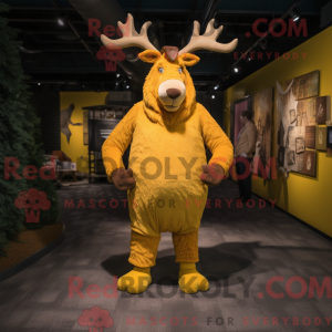 Yellow Irish Elk mascot...