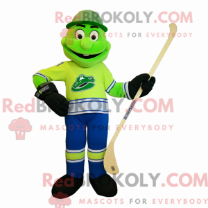 Limegrönn ishockeypinne...