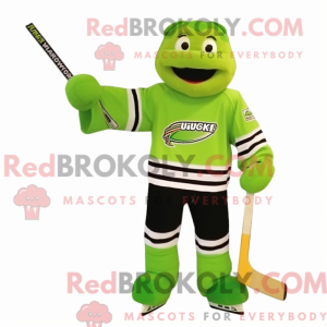 Limegrönn ishockeypinne...