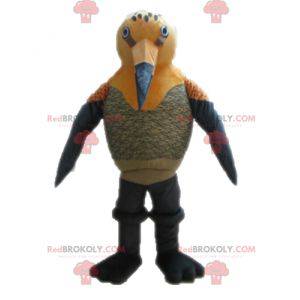 Oranje en grijze vogel mascotte. Hummingbird mascotte -