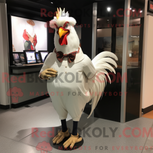 White Roosters mascot...