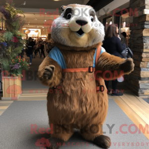 Marmot mascot costume...