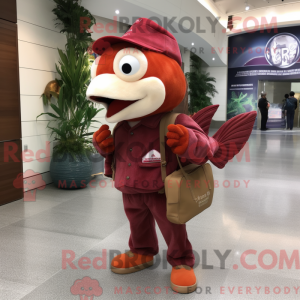 Maroon Goldfish maskot...