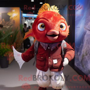 Maroon Goldfish maskot...