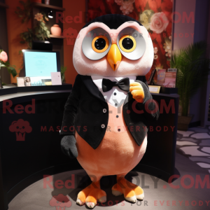 Peach Owl mascot costume...