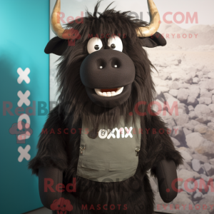 Black Yak mascot costume...
