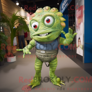 Lime Green Trilobite mascot...