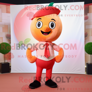 Peach Cherry mascot costume...