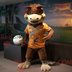 Brun Lizard maskot kostume...