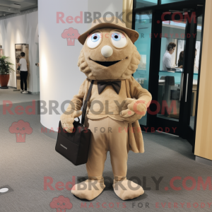 Tan Cod mascot costume...