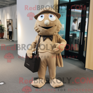 Tan Cod maskot kostume...
