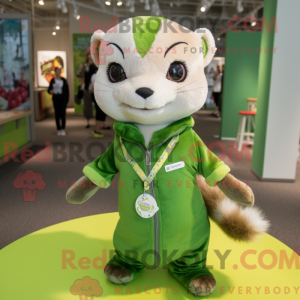 Lime Green Ferret mascot...