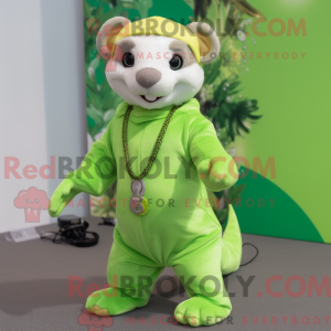 Lime Green Ferret mascot...