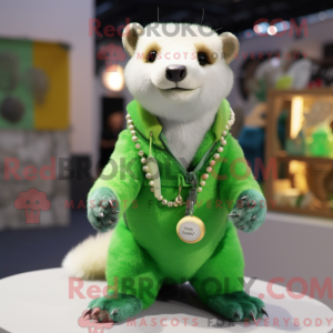 Lime Green Ferret mascot...