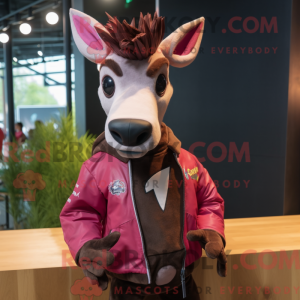 Magenta Okapi mascot...