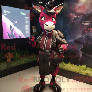 Magenta Okapi mascot...