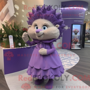 Lavendel pinnsvin maskot...