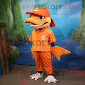 Orange Barracuda mascot...