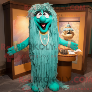 Teal Spaghetti Maskottchen...