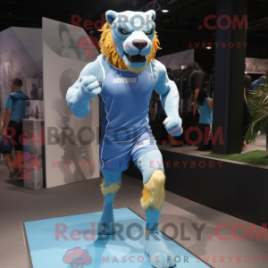 Figura azul da máscara de...