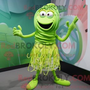 Lime Green Spaghetti mascot...