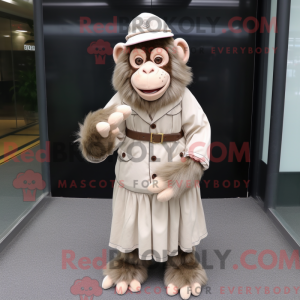 Beige Chimpanzee mascot...