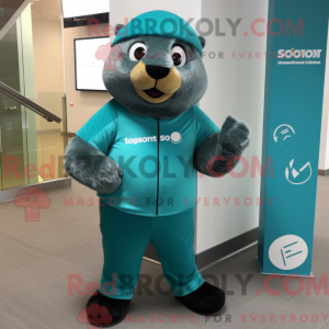 Postava maskota Teal Marmot...