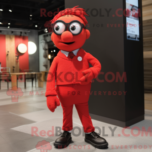 Red But mascot costume...