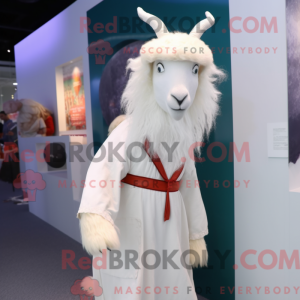 Hvit angora geit maskot...