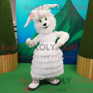 Hvit angora geit maskot...