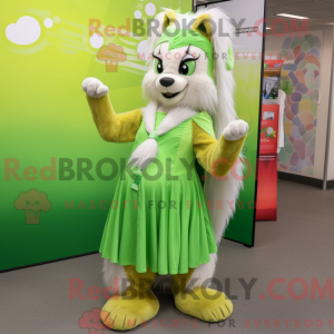 Lime Green Skunk mascot...