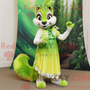 Lime Green Skunk mascot...