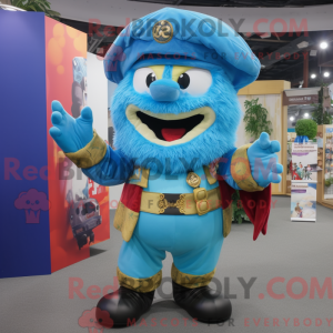 Sky Blue Pirate mascot...