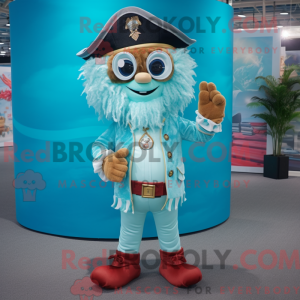 Sky Blue Pirate mascot...