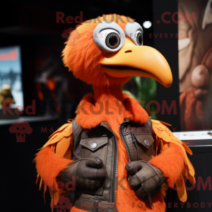 Orange Dodo Bird maskot...