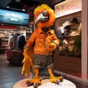 Orange Dodo Bird maskot...