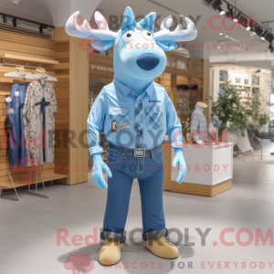 Sky Blue Elk maskot...