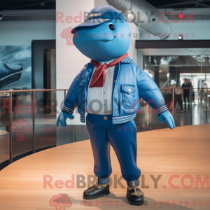 Blue Whale mascot costume...