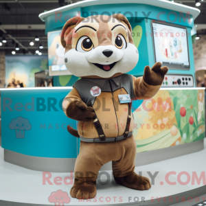 Brun Ilder maskot kostume...