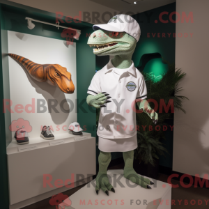 White Velociraptor mascot...