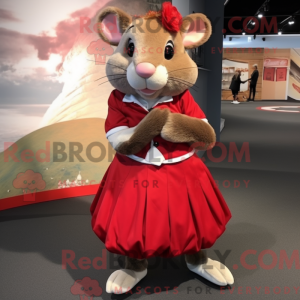 Red Rat maskot kostume...