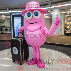 Pink Gyro mascot costume...