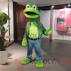 Limegrøn Python maskot...